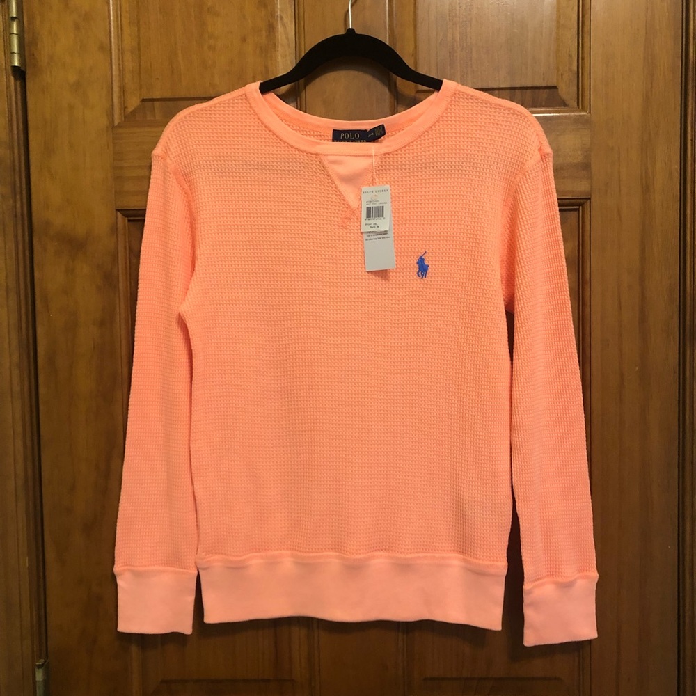 long sleeve thermal polo shirt